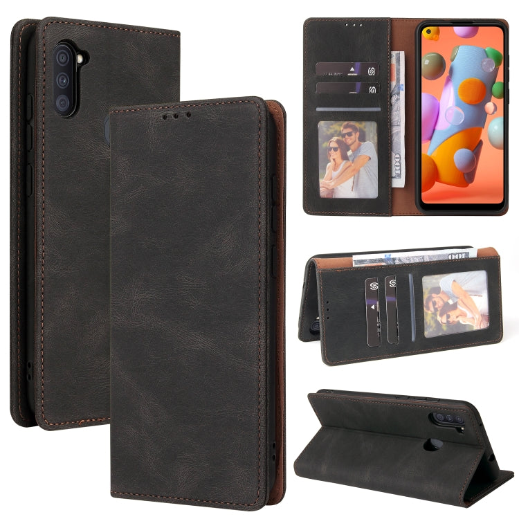 Simple Suction Closure Horizontal Flip Leather Case with Holder & Card Slot & Wallet, For Samsung Galaxy A01 EU Version, For Samsung Galaxy A02, For Samsung Galaxy A02s, For Samsung Galaxy A11 EU Version, For Samsung Galaxy A11 US Version��������������...