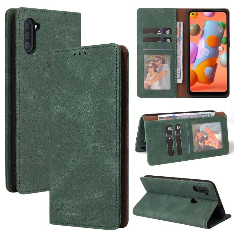 Simple Suction Closure Horizontal Flip Leather Case with Holder & Card Slot & Wallet, For Samsung Galaxy A01 EU Version, For Samsung Galaxy A02, For Samsung Galaxy A02s, For Samsung Galaxy A11 EU Version, For Samsung Galaxy A11 US Version��������������...