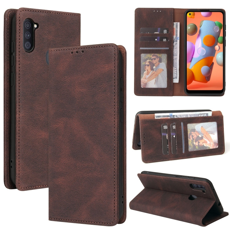 Simple Suction Closure Horizontal Flip Leather Case with Holder & Card Slot & Wallet, For Samsung Galaxy A01 EU Version, For Samsung Galaxy A02, For Samsung Galaxy A02s, For Samsung Galaxy A11 EU Version, For Samsung Galaxy A11 US Version��������������...