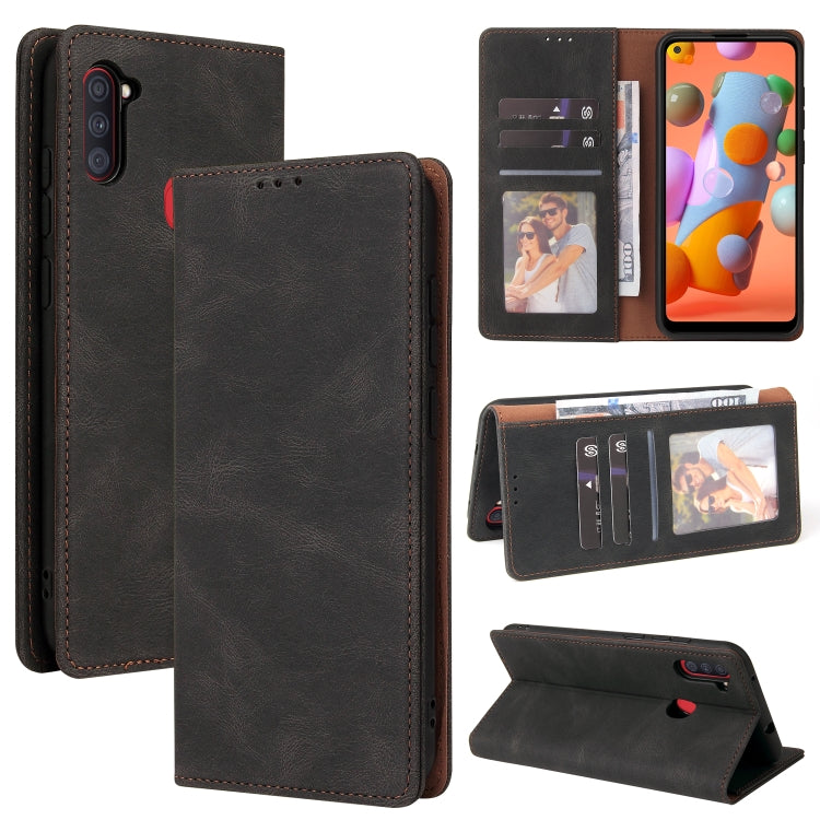 Simple Suction Closure Horizontal Flip Leather Case with Holder & Card Slot & Wallet, For Samsung Galaxy A01 EU Version, For Samsung Galaxy A02, For Samsung Galaxy A02s, For Samsung Galaxy A11 EU Version, For Samsung Galaxy A11 US Version��������������...