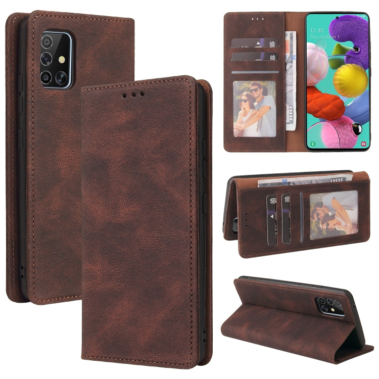 Simple Suction Closure Horizontal Flip Leather Case with Holder & Card Slot & Wallet, For Samsung Galaxy A40, For Samsung Galaxy A42 5G, For Samsung Galaxy A50, For Samsung Galaxy A51, For Samsung Galaxy A51 5G, For Samsung Galaxy A52 5G / 4G����������...