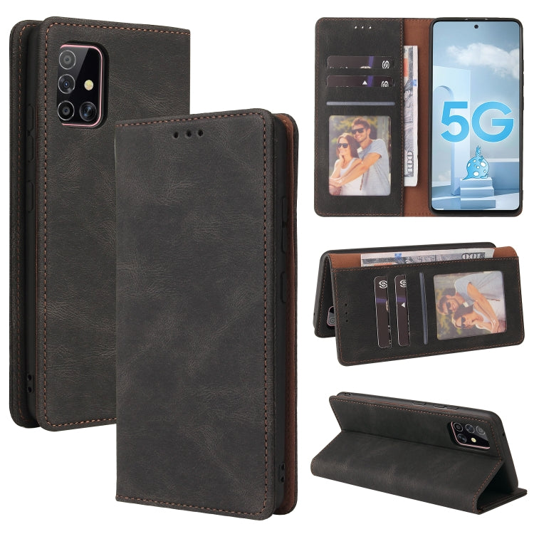 Simple Suction Closure Horizontal Flip Leather Case with Holder & Card Slot & Wallet, For Samsung Galaxy A40, For Samsung Galaxy A42 5G, For Samsung Galaxy A50, For Samsung Galaxy A51, For Samsung Galaxy A51 5G, For Samsung Galaxy A52 5G / 4G����������...