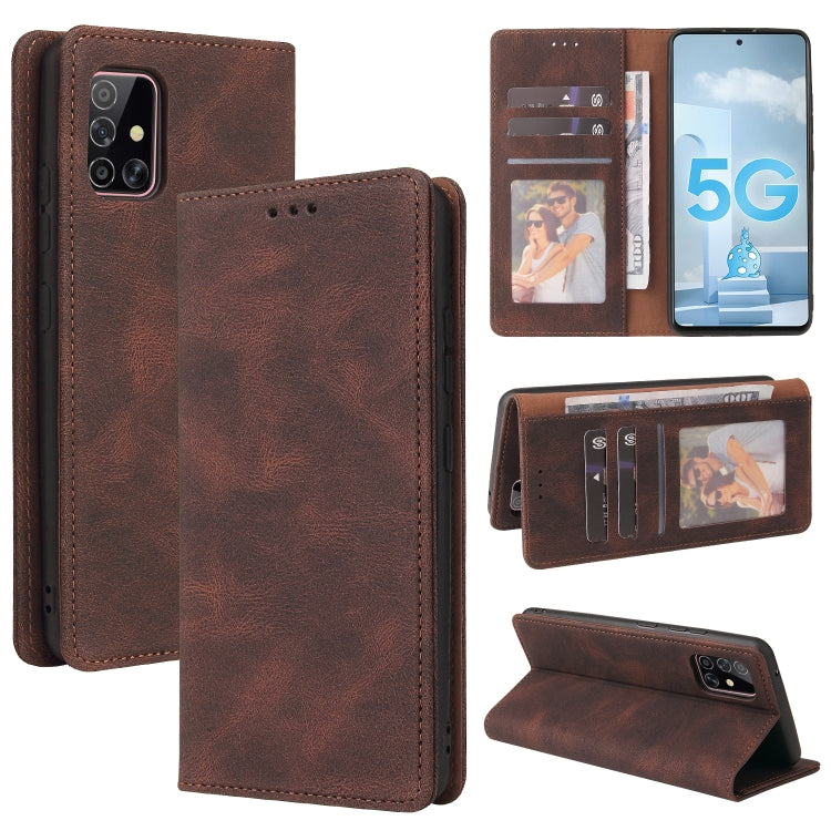 Simple Suction Closure Horizontal Flip Leather Case with Holder & Card Slot & Wallet, For Samsung Galaxy A40, For Samsung Galaxy A42 5G, For Samsung Galaxy A50, For Samsung Galaxy A51, For Samsung Galaxy A51 5G, For Samsung Galaxy A52 5G / 4G����������...
