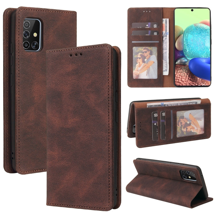 Simple Suction Closure Horizontal Flip Leather Case with Holder & Card Slot & Wallet, For Samsung Galaxy A40, For Samsung Galaxy A42 5G, For Samsung Galaxy A50, For Samsung Galaxy A51, For Samsung Galaxy A51 5G, For Samsung Galaxy A52 5G / 4G����������...