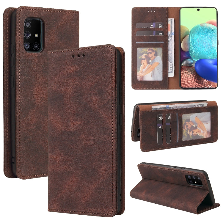 Simple Suction Closure Horizontal Flip Leather Case with Holder & Card Slot & Wallet, For Samsung Galaxy A40, For Samsung Galaxy A42 5G, For Samsung Galaxy A50, For Samsung Galaxy A51, For Samsung Galaxy A51 5G, For Samsung Galaxy A52 5G / 4G����������...