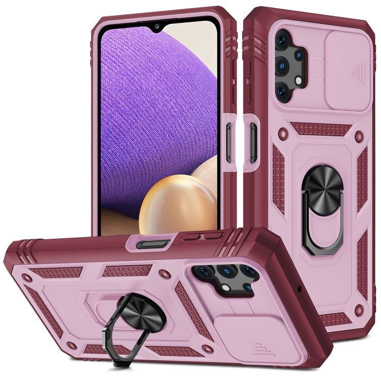 Sliding Camera Cover Design TPU + PC Protective Case with 360 Degree Rotating Holder & Card Slot, For Samsung Galaxy A12, For Samsung Galaxy A32 5G, For Samsung Galaxy A52, For Samsung Galaxy S20 FE, For Samsung Galaxy S21 5G���������������������������...