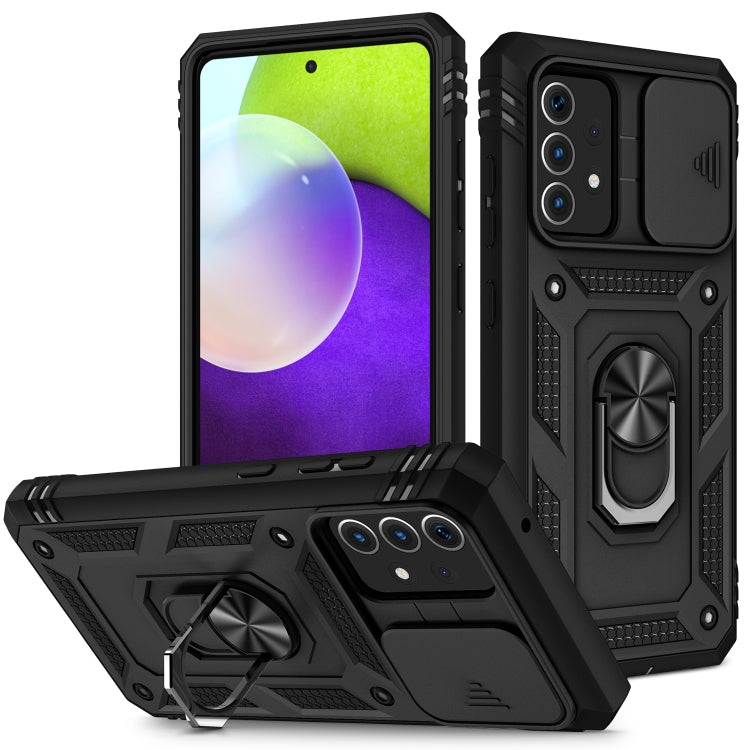 Sliding Camera Cover Design TPU + PC Protective Case with 360 Degree Rotating Holder & Card Slot, For Samsung Galaxy A12, For Samsung Galaxy A32 5G, For Samsung Galaxy A52, For Samsung Galaxy S20 FE, For Samsung Galaxy S21 5G���������������������������...