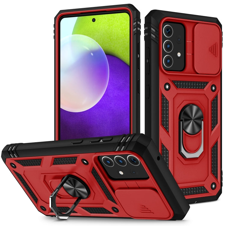Sliding Camera Cover Design TPU + PC Protective Case with 360 Degree Rotating Holder & Card Slot, For Samsung Galaxy A12, For Samsung Galaxy A32 5G, For Samsung Galaxy A52, For Samsung Galaxy S20 FE, For Samsung Galaxy S21 5G���������������������������...