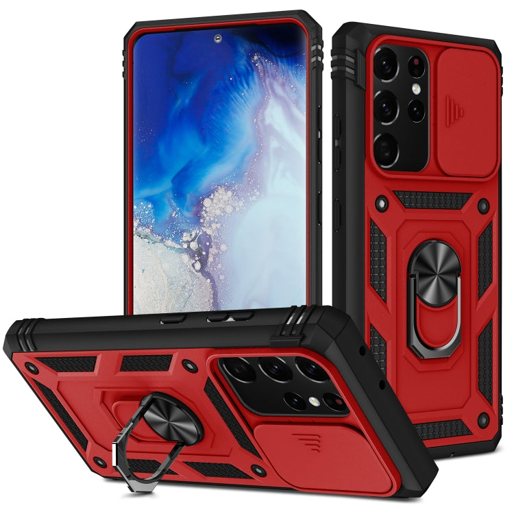 Sliding Camera Cover Design TPU + PC Protective Case with 360 Degree Rotating Holder & Card Slot, For Samsung Galaxy A12, For Samsung Galaxy A32 5G, For Samsung Galaxy A52, For Samsung Galaxy S20 FE, For Samsung Galaxy S21 5G���������������������������...