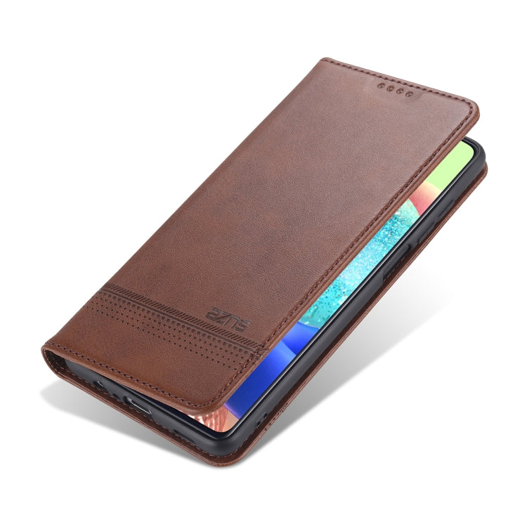 AZNS Magnetic Calf Texture Horizontal Flip Leather Case with Card Slots & Holder & Wallet, For Samsung Galaxy M32 Global