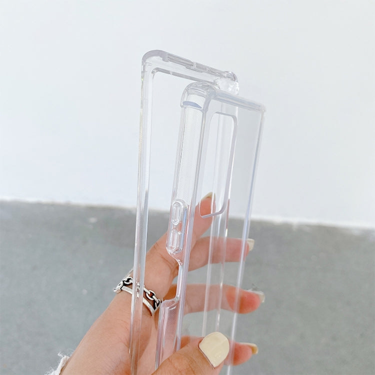 Shock-resistant Transparent Acrylic TPU Protective Case, For Samsung Galaxy Z Fold2 5G