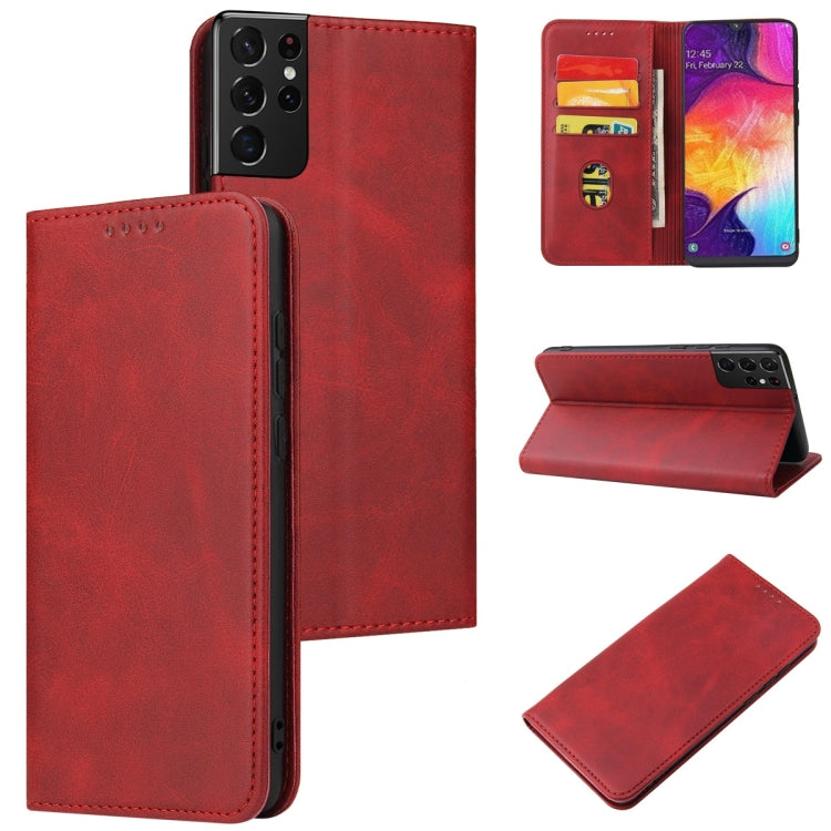 Calf Texture Magnetic Horizontal Flip Leather Case with Holder & Card Slots & Wallet, For Samsung Galaxy S21 5G, For Samsung Galaxy S21+ 5G, For Samsung Galaxy S21 Ultra 5G, For Samsung Galaxy S21 FE, For Samsung Galaxy S20, For Samsung Galaxy S20+����...