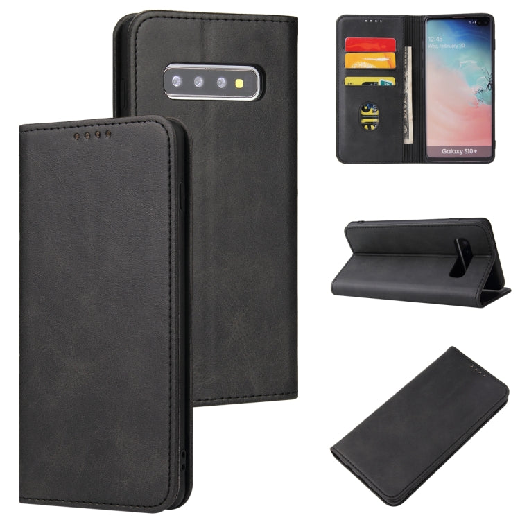 Calf Texture Magnetic Horizontal Flip Leather Case with Holder & Card Slots & Wallet, For Samsung Galaxy S10+, For Samsung Galaxy A21s, For Samsung Galaxy A32 5G, For Samsung Galaxy A50, For Samsung Galaxy A70, For Samsung Galaxy A72 5G / 4G�����������...
