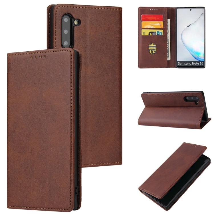 Calf Texture Magnetic Horizontal Flip Leather Case with Holder & Card Slots & Wallet, For Samsung Galaxy S10+, For Samsung Galaxy A21s, For Samsung Galaxy A32 5G, For Samsung Galaxy A50, For Samsung Galaxy A70, For Samsung Galaxy A72 5G / 4G�����������...