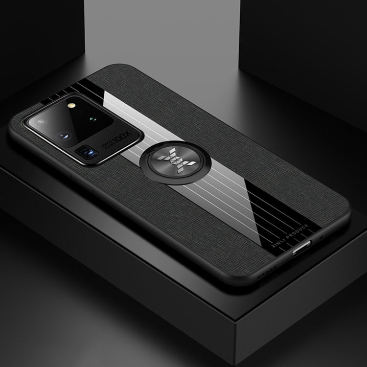 XINLI Stitching Cloth Textue Shockproof TPU Protective Case with Ring Holder, For Samsung Galaxy S20, For Samsung Galaxy S20 FE, For Samsung Galaxy S20+, For Samsung Galaxy S20 Ultra, For Samsung Galaxy S21 5G, For Samsung Galaxy S21 Ultra 5G����������...