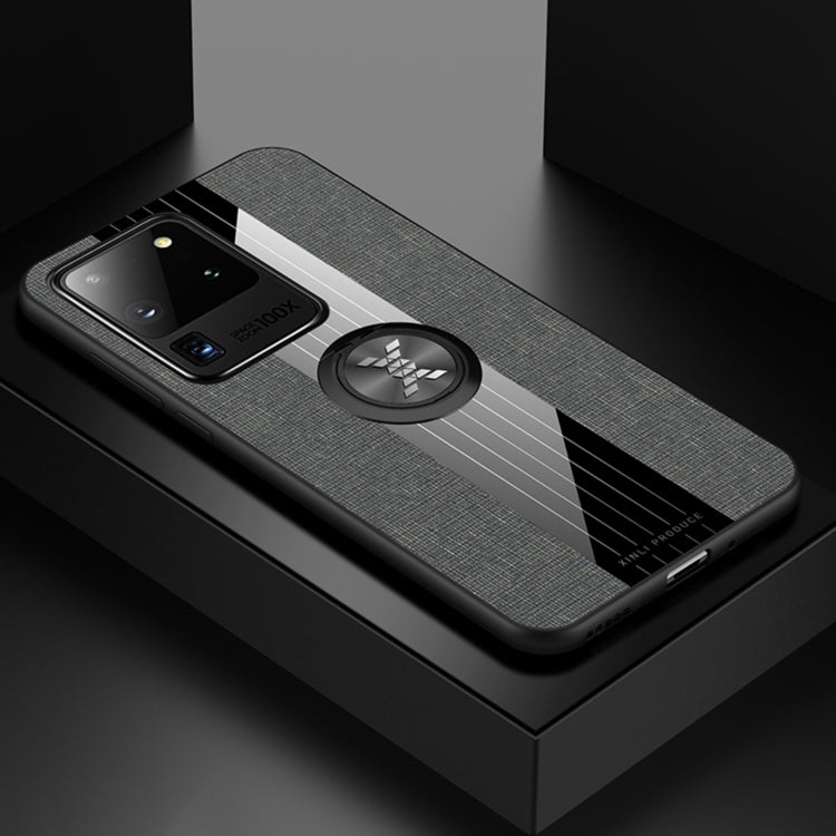 XINLI Stitching Cloth Textue Shockproof TPU Protective Case with Ring Holder, For Samsung Galaxy S20, For Samsung Galaxy S20 FE, For Samsung Galaxy S20+, For Samsung Galaxy S20 Ultra, For Samsung Galaxy S21 5G, For Samsung Galaxy S21 Ultra 5G����������...