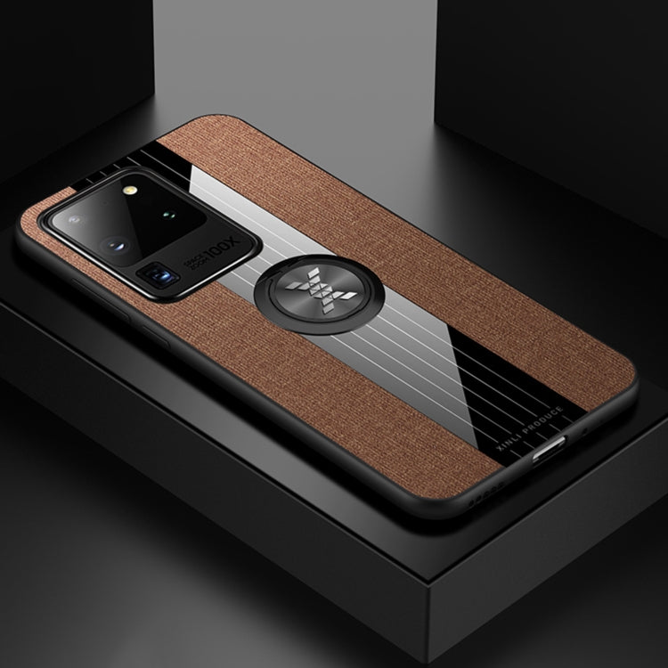 XINLI Stitching Cloth Textue Shockproof TPU Protective Case with Ring Holder, For Samsung Galaxy S20, For Samsung Galaxy S20 FE, For Samsung Galaxy S20+, For Samsung Galaxy S20 Ultra, For Samsung Galaxy S21 5G, For Samsung Galaxy S21 Ultra 5G����������...