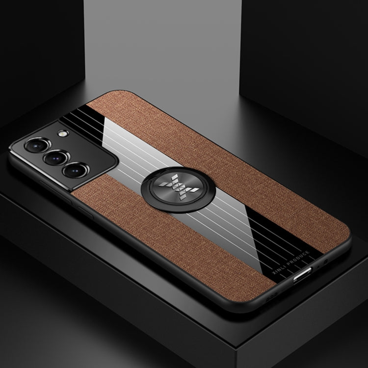 XINLI Stitching Cloth Textue Shockproof TPU Protective Case with Ring Holder, For Samsung Galaxy S20, For Samsung Galaxy S20 FE, For Samsung Galaxy S20+, For Samsung Galaxy S20 Ultra, For Samsung Galaxy S21 5G, For Samsung Galaxy S21 Ultra 5G����������...