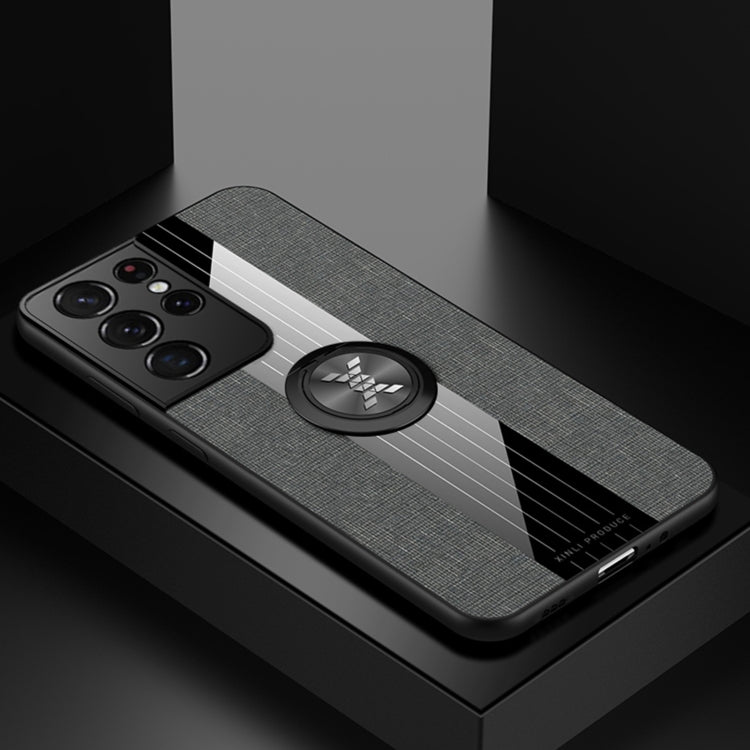 XINLI Stitching Cloth Textue Shockproof TPU Protective Case with Ring Holder, For Samsung Galaxy S20, For Samsung Galaxy S20 FE, For Samsung Galaxy S20+, For Samsung Galaxy S20 Ultra, For Samsung Galaxy S21 5G, For Samsung Galaxy S21 Ultra 5G����������...