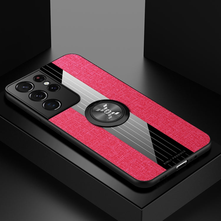 XINLI Stitching Cloth Textue Shockproof TPU Protective Case with Ring Holder, For Samsung Galaxy S20, For Samsung Galaxy S20 FE, For Samsung Galaxy S20+, For Samsung Galaxy S20 Ultra, For Samsung Galaxy S21 5G, For Samsung Galaxy S21 Ultra 5G����������...