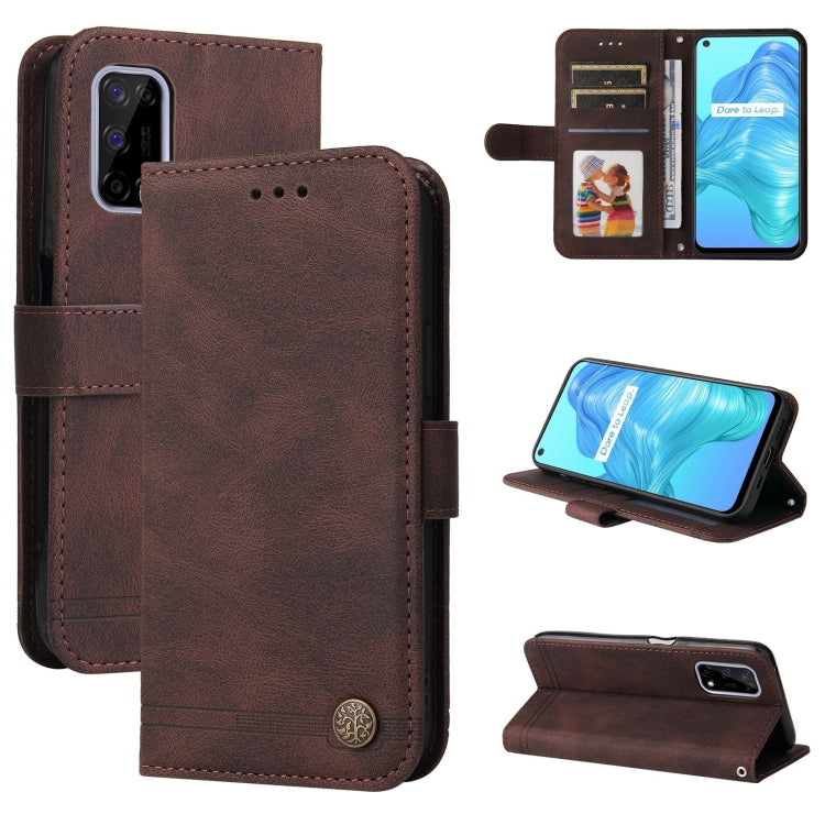 Skin Feel Life Tree Metal Button Horizontal Flip Leather Case with Holder & Card Slot & Wallet & Photo Frame & Strap, For OnePlus Nord 2 5G, For OnePlus Nord CE 5G, For OPPO Realme 7 5G / V5 5G, For Xiaomi Redmi 10, For Xiaomi Mi 11T Pro / Mi 11T������...
