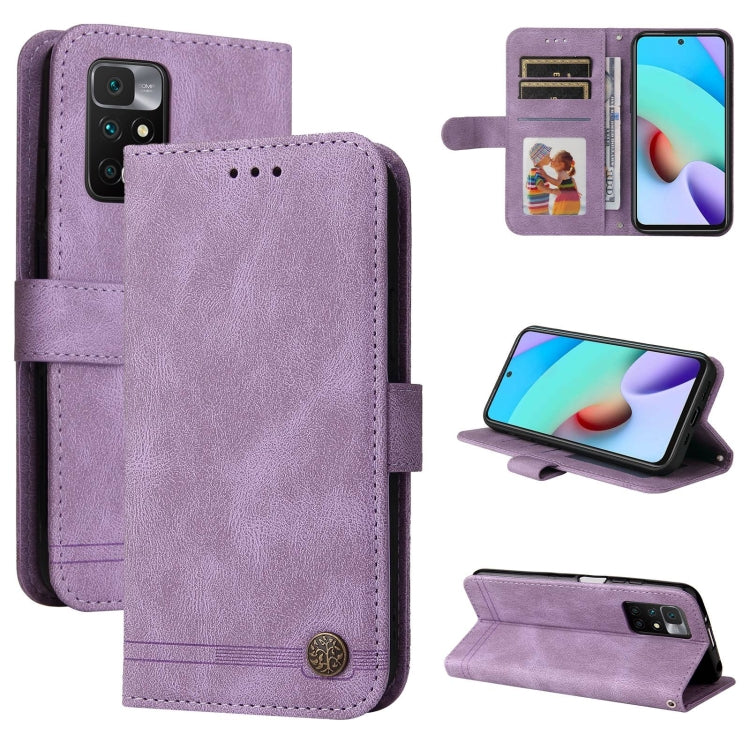 Skin Feel Life Tree Metal Button Horizontal Flip Leather Case with Holder & Card Slot & Wallet & Photo Frame & Strap, For OnePlus Nord 2 5G, For OnePlus Nord CE 5G, For OPPO Realme 7 5G / V5 5G, For Xiaomi Redmi 10, For Xiaomi Mi 11T Pro / Mi 11T������...