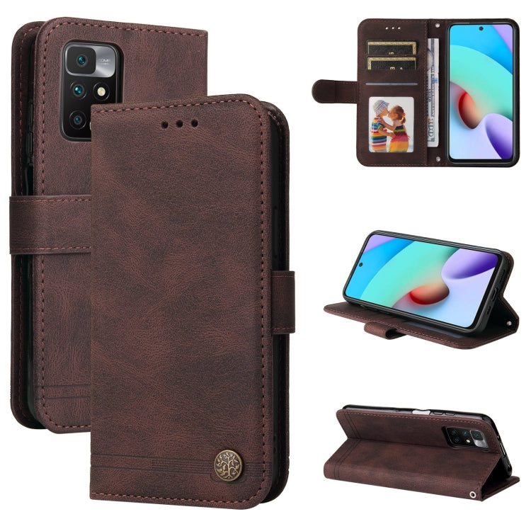 Skin Feel Life Tree Metal Button Horizontal Flip Leather Case with Holder & Card Slot & Wallet & Photo Frame & Strap, For OnePlus Nord 2 5G, For OnePlus Nord CE 5G, For OPPO Realme 7 5G / V5 5G, For Xiaomi Redmi 10, For Xiaomi Mi 11T Pro / Mi 11T������...