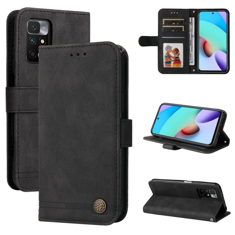 Skin Feel Life Tree Metal Button Horizontal Flip Leather Case with Holder & Card Slot & Wallet & Photo Frame & Strap, For OnePlus Nord 2 5G, For OnePlus Nord CE 5G, For OPPO Realme 7 5G / V5 5G, For Xiaomi Redmi 10, For Xiaomi Mi 11T Pro / Mi 11T������...