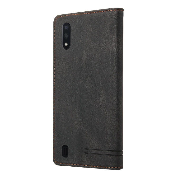 Skin Feel Anti-theft Brush Horizontal Flip Leather Case with Holder & Card Slots & Wallet, For Samsung Galaxy A01, For Samsung Galaxy A02, For Samsung Galaxy A02s EU Edition, For Samsung Galaxy A03s 164mm, For Samsung Galaxy A10, For Samsung Galaxy A10...