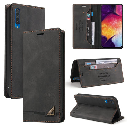 Skin Feel Anti-theft Brush Horizontal Flip Leather Case with Holder & Card Slots & Wallet, For Samsung Galaxy A70