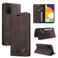 For Samsung Galaxy A03s 166mm Skin Feel Anti-theft Brush Horizontal Flip Leather Case with Holder & Card Slots & Wallet(Brown), For Samsung Galaxy A03s 166mm