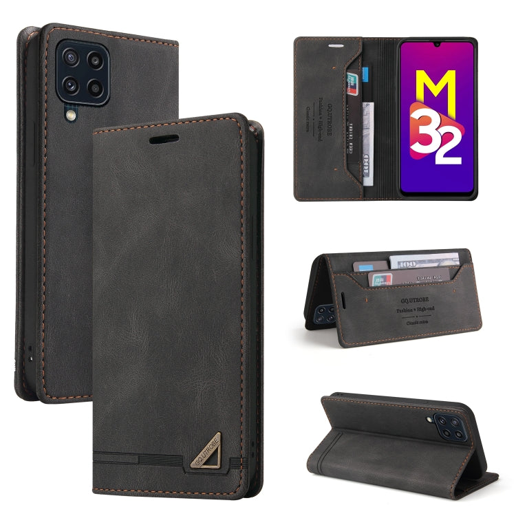 Skin Feel Anti-theft Brush Horizontal Flip Leather Case with Holder & Card Slots & Wallet, For Samsung Galaxy M32