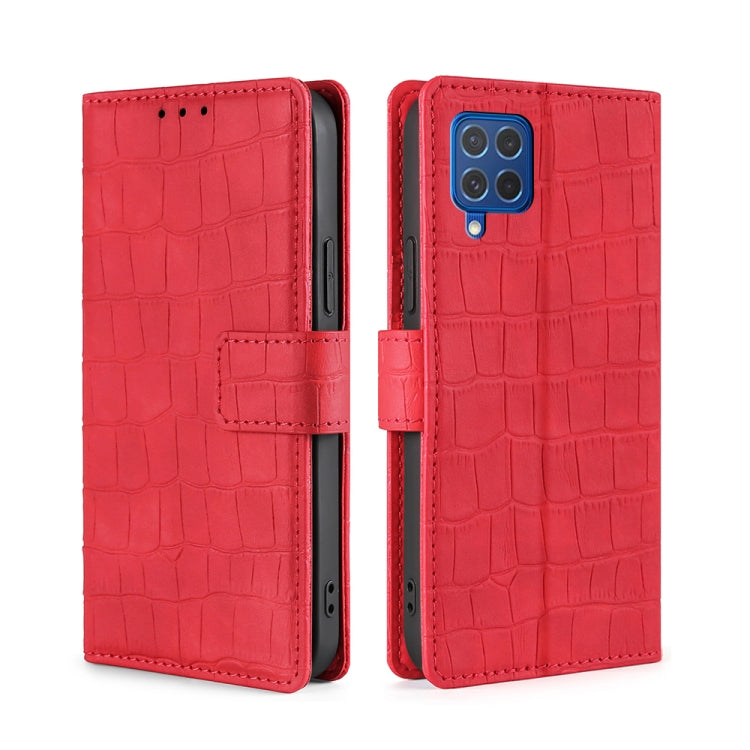 Skin Feel Crocodile Texture Magnetic Clasp Horizontal Flip PU Leather Case with Holder & Card Slots & Wallet, For Samsung Galaxy A03s, For Samsung Galaxy F52 5G, For Samsung Galaxy F62 / M62, For Samsung Galaxy M12 / F12, For Samsung Galaxy M32��������...