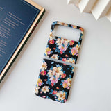 Small Floral Shockproof PC + Water Paste Protective Case, For Samsung Galaxy Z Flip3 5G