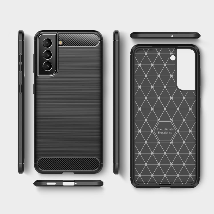 Brushed Texture Carbon Fiber TPU Case, For Samsung Galaxy S22, For Samsung Galaxy S22+ 5G, For Samsung Galaxy S22 Ultra
