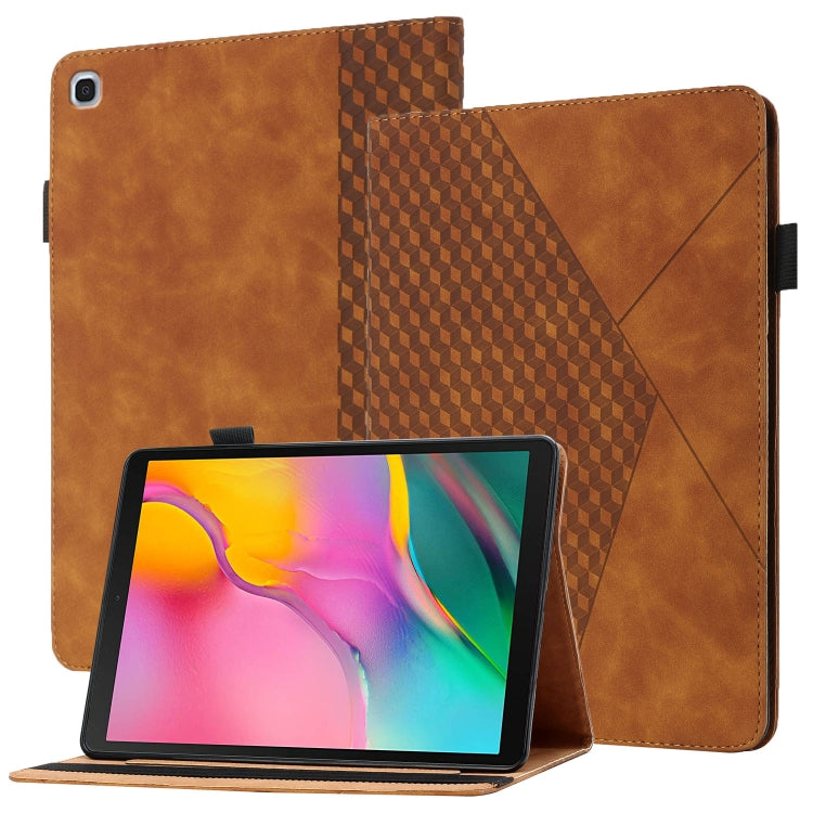 Rhombus Skin Feel Horizontal Flip Tablet Leather Case with Card Slots & Holder, For Samsung Galaxy Tab S6 Lite SM-P610/T615, For Samsung Galaxy Tab A 10.1 2019 T510, For Samsung Galaxy Tab A7 10.4 2020 T500/T505�����������������������������������������...