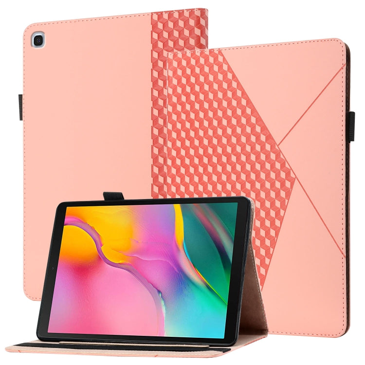 Rhombus Skin Feel Horizontal Flip Tablet Leather Case with Card Slots & Holder, For Samsung Galaxy Tab S6 Lite SM-P610/T615, For Samsung Galaxy Tab A 10.1 2019 T510, For Samsung Galaxy Tab A7 10.4 2020 T500/T505�����������������������������������������...