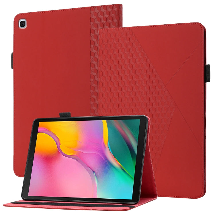 Rhombus Skin Feel Horizontal Flip Tablet Leather Case with Card Slots & Holder, For Samsung Galaxy Tab S6 Lite SM-P610/T615, For Samsung Galaxy Tab A 10.1 2019 T510, For Samsung Galaxy Tab A7 10.4 2020 T500/T505�����������������������������������������...