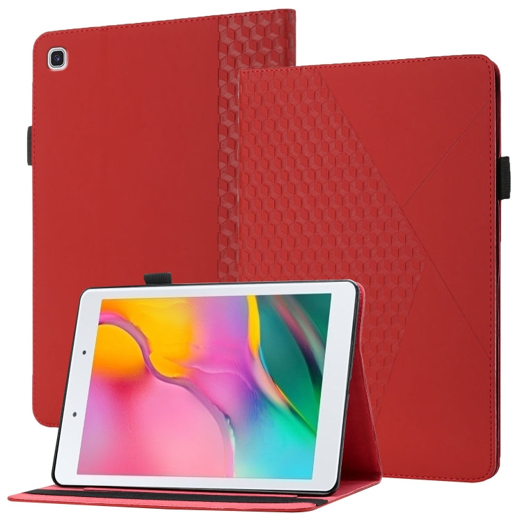 Rhombus Skin Feel Horizontal Flip Tablet Leather Case with Card Slots & Holder, For Samsung Galaxy Tab S6 Lite SM-P610/T615, For Samsung Galaxy Tab A 10.1 2019 T510, For Samsung Galaxy Tab A7 10.4 2020 T500/T505�����������������������������������������...