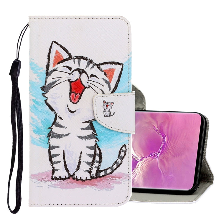 3D Colored Drawing Horizontal Flip PU Leather Case with Holder & Card Slots & Wallet