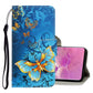 3D Colored Drawing Horizontal Flip PU Leather Case with Holder & Card Slots & Wallet