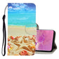 3D Colored Drawing Horizontal Flip PU Leather Case with Holder & Card Slots & Wallet