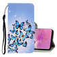 3D Colored Drawing Horizontal Flip PU Leather Case with Holder & Card Slots & Wallet