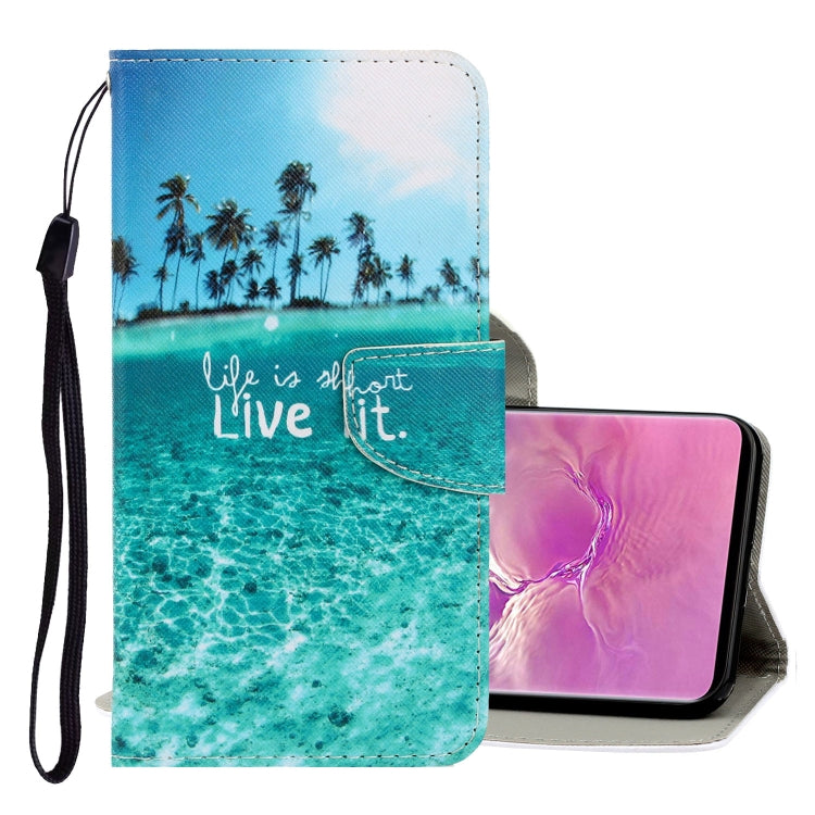 3D Colored Drawing Horizontal Flip PU Leather Case with Holder & Card Slots & Wallet