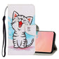 3D Colored Drawing Horizontal Flip PU Leather Case with Holder & Card Slots & Wallet