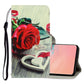 3D Colored Drawing Horizontal Flip PU Leather Case with Holder & Card Slots & Wallet