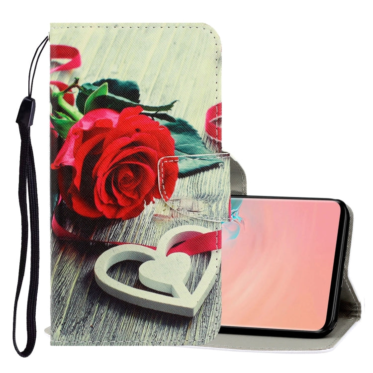 3D Colored Drawing Horizontal Flip PU Leather Case with Holder & Card Slots & Wallet