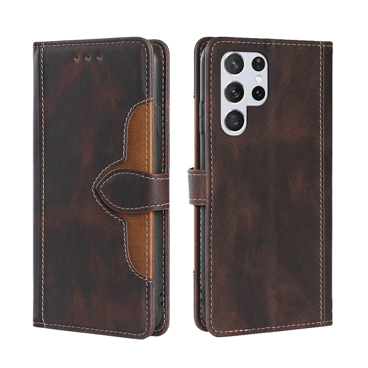Skin Feel Straw Hat Horizontal Flip Leather Case with Holder & Card Slots, For Samaung Galaxy S22 5G, For Samaung Galaxy S22+ 5G, For Samaung Galaxy S22 Ultra 5G, For Samsung Galaxy A13 5G
