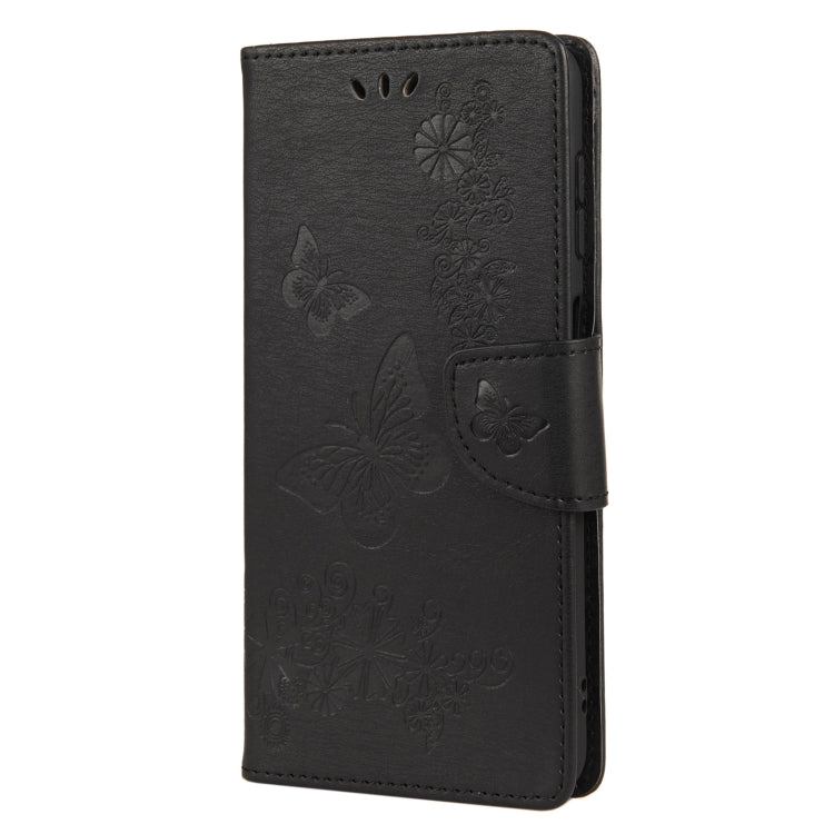 Butterfly Embossed Horizontal Flip Leather Phone Case with Card Slot & Holder, For Samsung Galaxy A13 5G