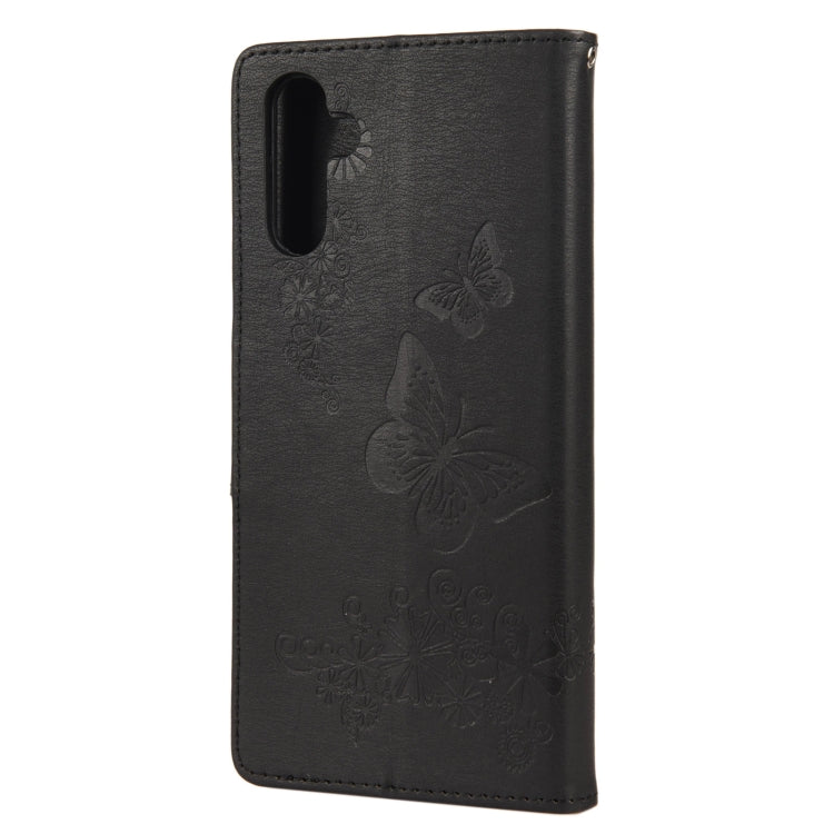 Butterfly Embossed Horizontal Flip Leather Phone Case with Card Slot & Holder, For Samsung Galaxy A13 5G